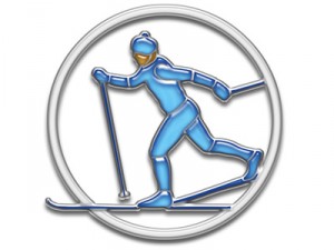 dessin d'une personne faisant du ski de fond